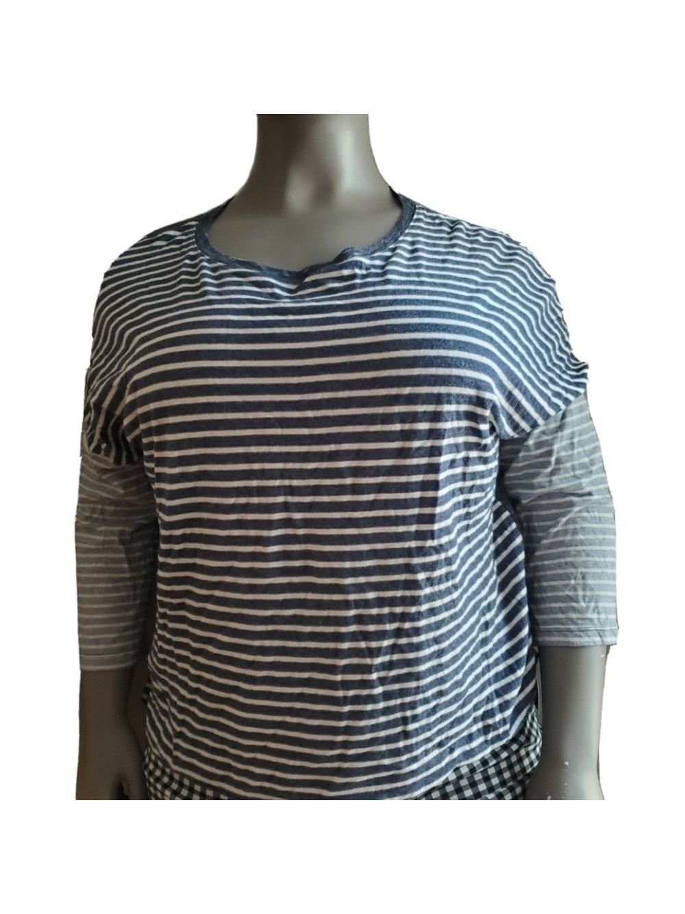 XXL - Old Navy | 3/4 Sleeve Mixed Pattern Shirt
